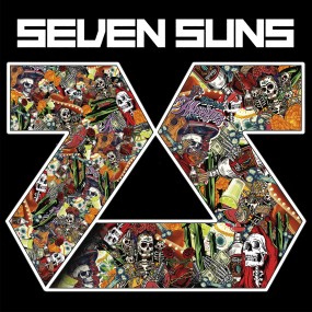 Sweat à capuche noir logo Seven Suns