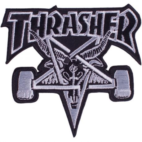 THRASHER PATCH - SKATEGOAT - NOIR/BLANC